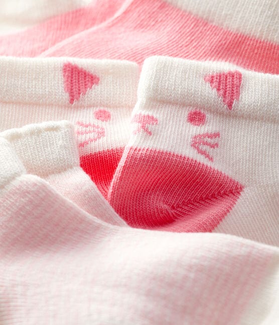 Petit Bateau Clothing / Socks Pink Ankle Socks (3-Pack)