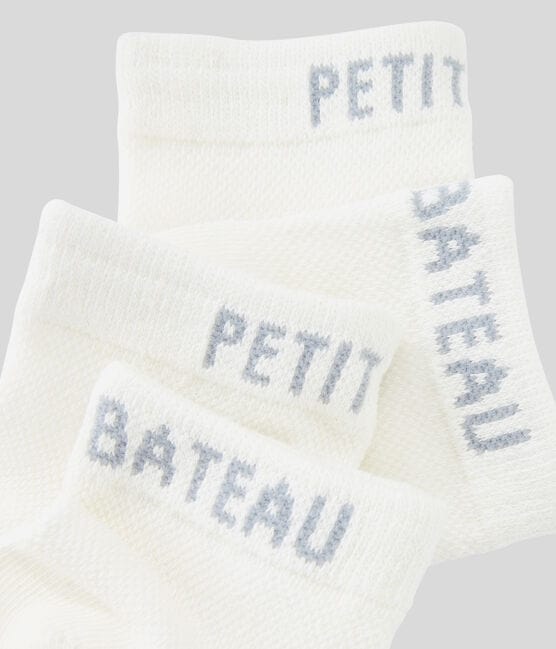 Petit Bateau Clothing / Socks Set of 2 White Ankle Socks