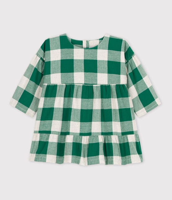 Petit Bateau Clothing / Tops 12M Baby Long-Sleeved Flannel Checkered Dress