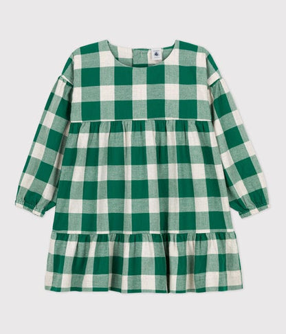 Petit Bateau Clothing / Tops 4Y Long-Sleeved Flannel Checkered Dress