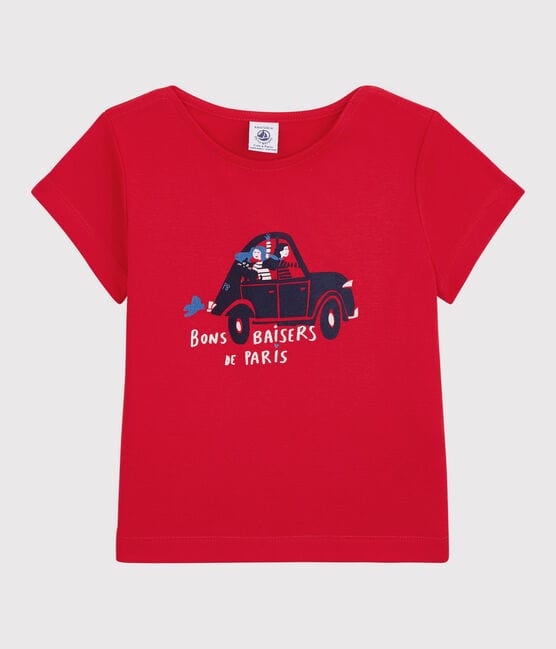 Petit Bateau Clothing / Tops 4Y Short-Sleeved Red Cotton T-Shirt