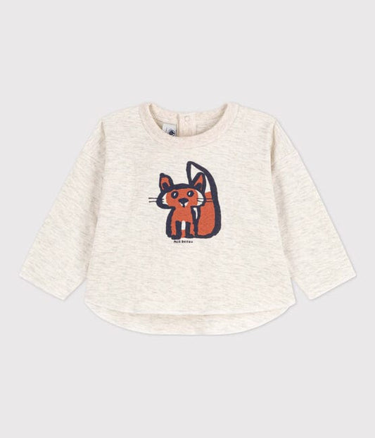 Petit Bateau Clothing / Tops 6M Baby Fox Long-Sleeved T-Shirt