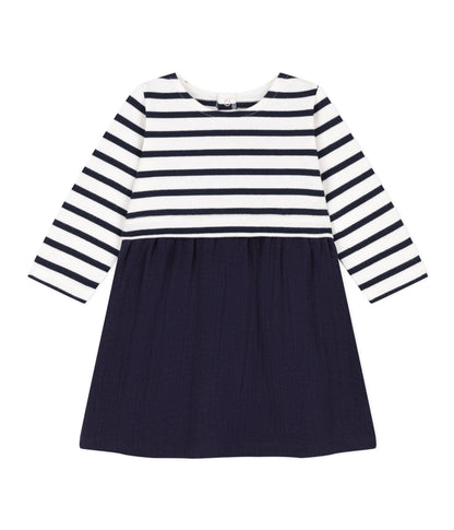 Petit Bateau Clothing / Tops 6M Baby Long-Sleeved Stripped Dress