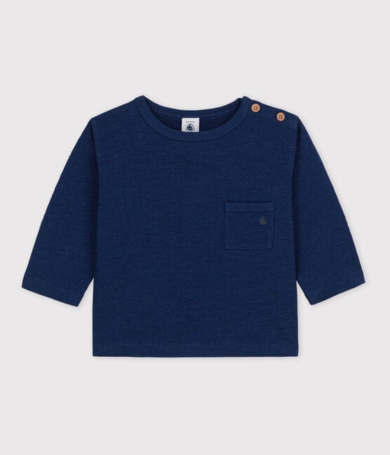 Petit Bateau Clothing / Tops 6M Baby Navy Long-sleeved Cotton T-shirt