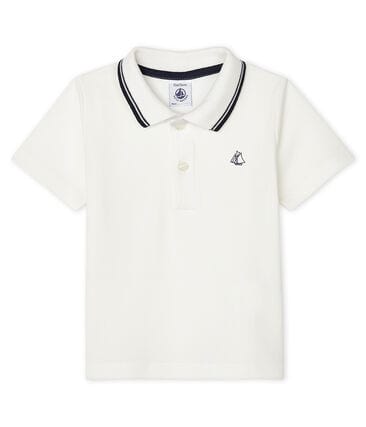 Petit Bateau Clothing / Tops 6M Baby Short-Sleeved White Polo Shirt