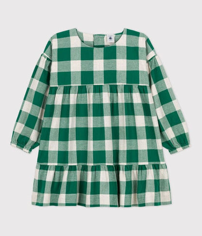 Petit Bateau Clothing / Tops 6Y Long-Sleeved Flannel Checkered Dress