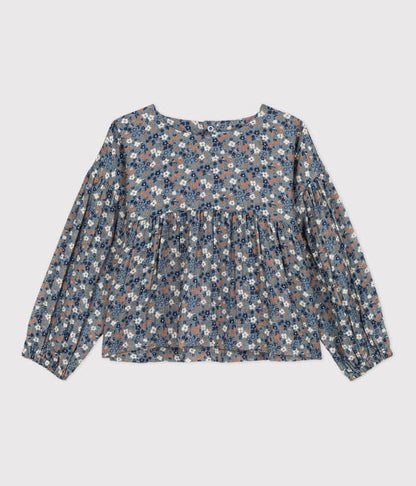 Petit Bateau Clothing / Tops 8Y Floral Cotton Gauze Blouse