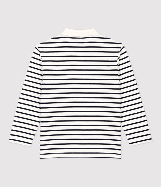 Petit Bateau Clothing / Tops 8Y Striped Long-sleeved Polo Shirt