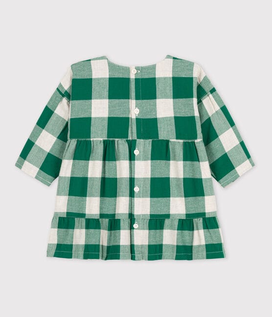 Petit Bateau Clothing / Tops Baby Long-Sleeved Flannel Checkered Dress