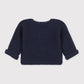 Petit Bateau Clothing / Tops Baby Moss Stitch Cotton Cardigan - Navy