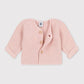 Petit Bateau Clothing / Tops Baby Moss Stitch Cotton Cardigan - Pink