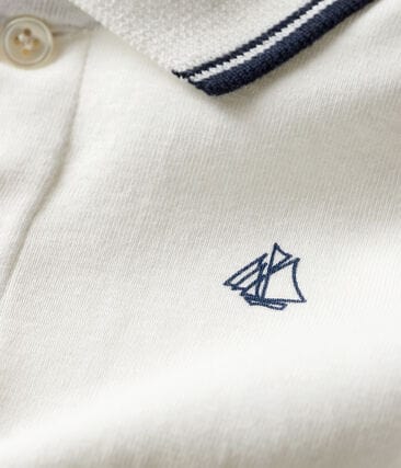 Petit Bateau Clothing / Tops Baby Short-Sleeved White Polo Shirt