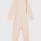Petit Bateau Clothing / Tops Baby Striped Long Bodysuit in Cotton/Wool - Pink