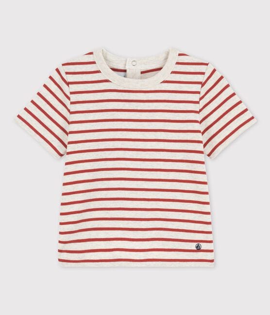Petit Bateau Clothing / Tops Baby Striped Short-Sleeved Tee, Rusty