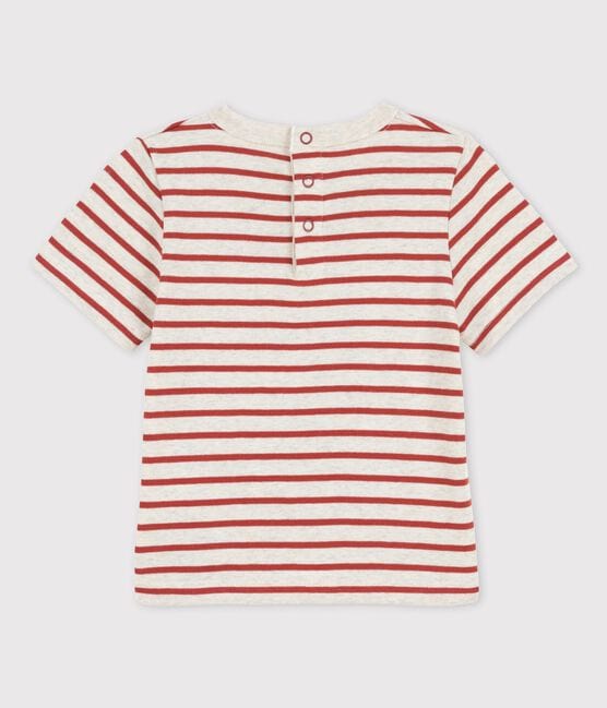 Petit Bateau Clothing / Tops Baby Striped Short-Sleeved Tee, Rusty