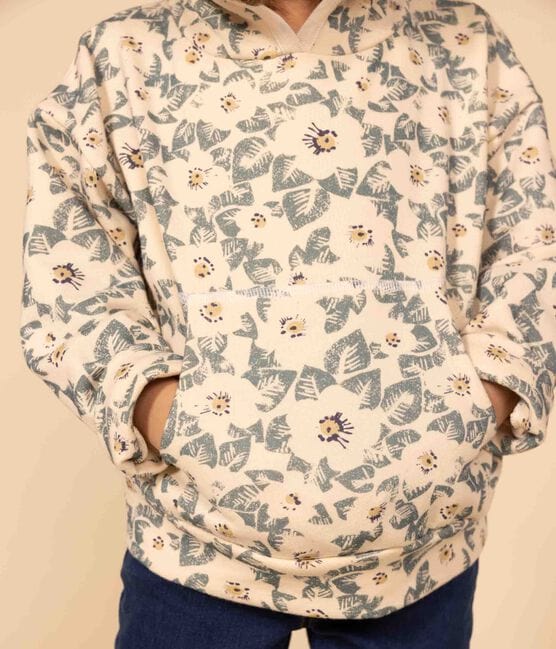 Petit Bateau Clothing / Tops Flowery Fleece Hoodie