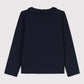 Petit Bateau Clothing / Tops Navy Long-sleeved Cotton T-shirt