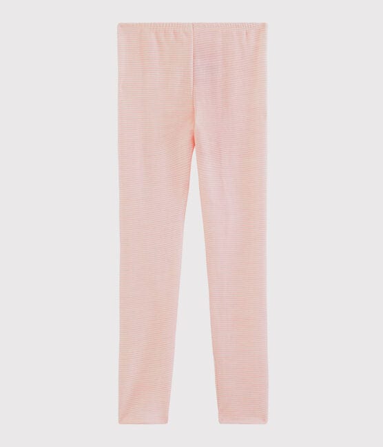 Petit Bateau Clothing / Tops Pinstriped Wool/Cotton Leggings- Pink