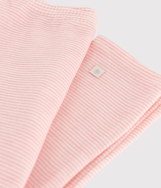 Petit Bateau Clothing / Tops Pinstriped Wool/Cotton Leggings- Pink