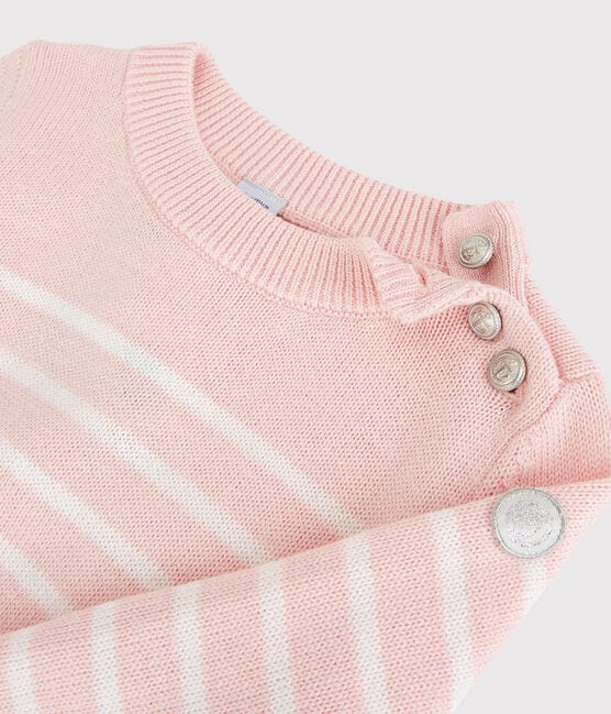 Petit Bateau Clothing / Tops Sailor-Style Pink Stripped Sweater