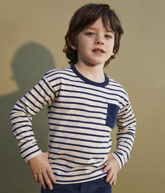 Petit Bateau Clothing / Tops Stripped Long-sleeved Cotton T-shirt