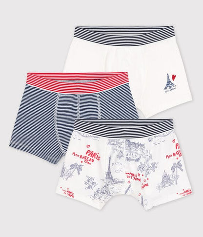 Petit Bateau Clothing / Underwear 2Y Paris Theme Boxer Shorts - 3 Pack