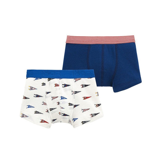 Petit Bateau Clothing / Underwear 2Y PB Boys Boxer 2-pack Flags