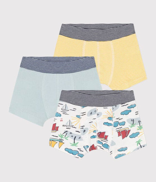 Petit Bateau Clothing / Underwear Explorer Boxer Shorts 3-Pack