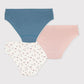 Petit Bateau Clothing / Underwear Floral Cotton and Elastane Underwear - 3-Pack