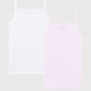 Petit Bateau Clothing / Underwear Pink Pinstriped Organic Cotton Undershirt - 2-PACK