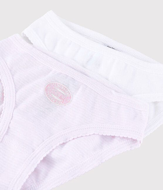 Petit Bateau Clothing / Underwear Pink Pinstriped Organic Cotton Underwear - 2-Pack