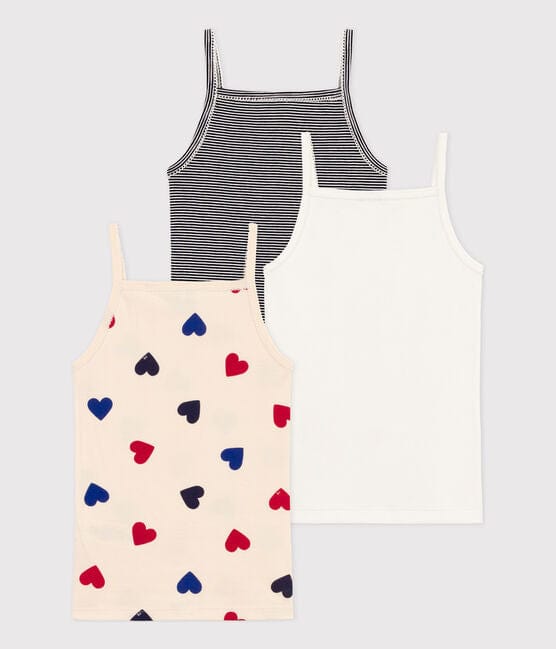 Petit Bateau Clothing / Underwear Three-Heart Undershirts - 3-Pack