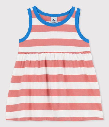 Petit Bateau Dresses + Skirts 3M Sleeveless Stripy Cotton Baby Dress