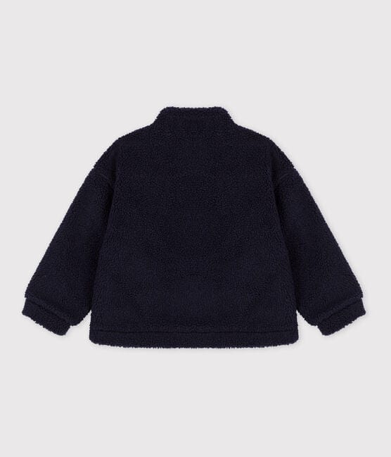 Petit Bateau Outerwear Navy Recycled Faux Fur Jacket