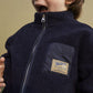 Petit Bateau Outerwear Navy Recycled Faux Fur Jacket