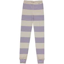 Poudre Organic Clothing / Bottoms 1M Basilic Leggings - Lavender Stripes