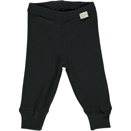 Poudre Organic Clothing / Bottoms 3Y Basilic Ribbed Leggings - Pirate Black
