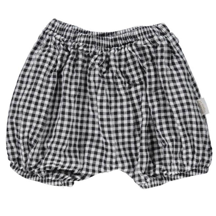 Poudre Organic Clothing / Bottoms 6M / Black and White Gingham Verveine Summer Bloomers