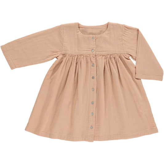 Poudre Organic Clothing / Dresses 4Y Aubépine Dress - Maple Sugar