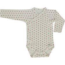 Poudre Organic Clothing / Onesies 3M / Red Hearts Poudre Organic Lierre Long-Sleeve Onesie