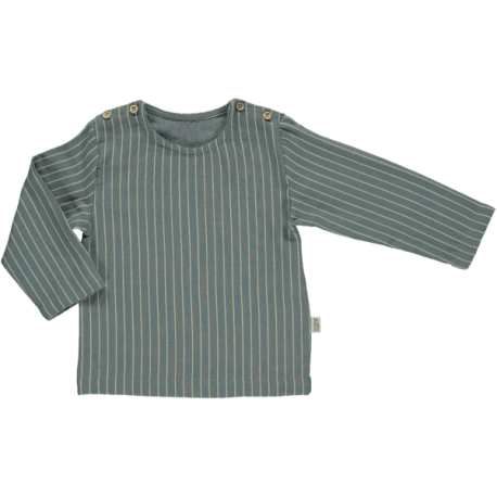 Poudre Organic Clothing / Tops 6M Houblon Blouse - Stormy Weather Stripes