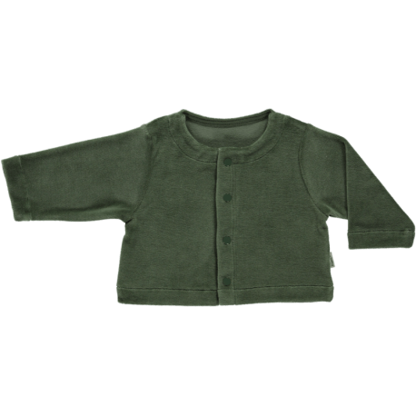 Poudre Organic Clothing / Tops Camomille Velvet Cardigan - Forest Green