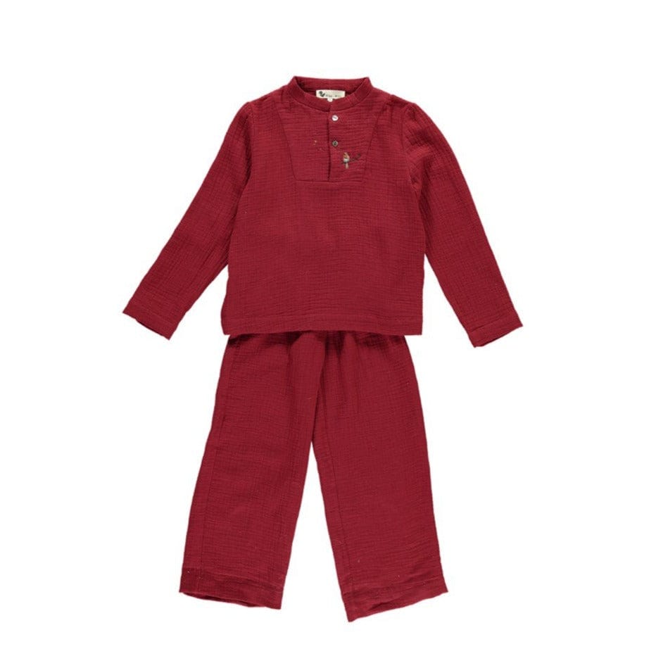 Risu Risu Sleepwear 4Y Deli Pyjamas - Deep Red