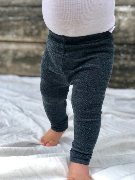 Simply Merino Clothing / Bottoms Charcoal / 0-3m Simply Merino Baby Thermal Bottoms