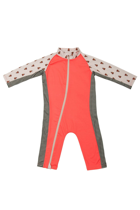 Stonz Clothing / Swimwear 0-6m Sun Suit - Forest Trail - Coral