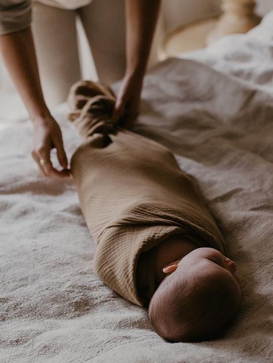 The Simple Folk Swaddle The Muslin Swaddle | Lead Gray