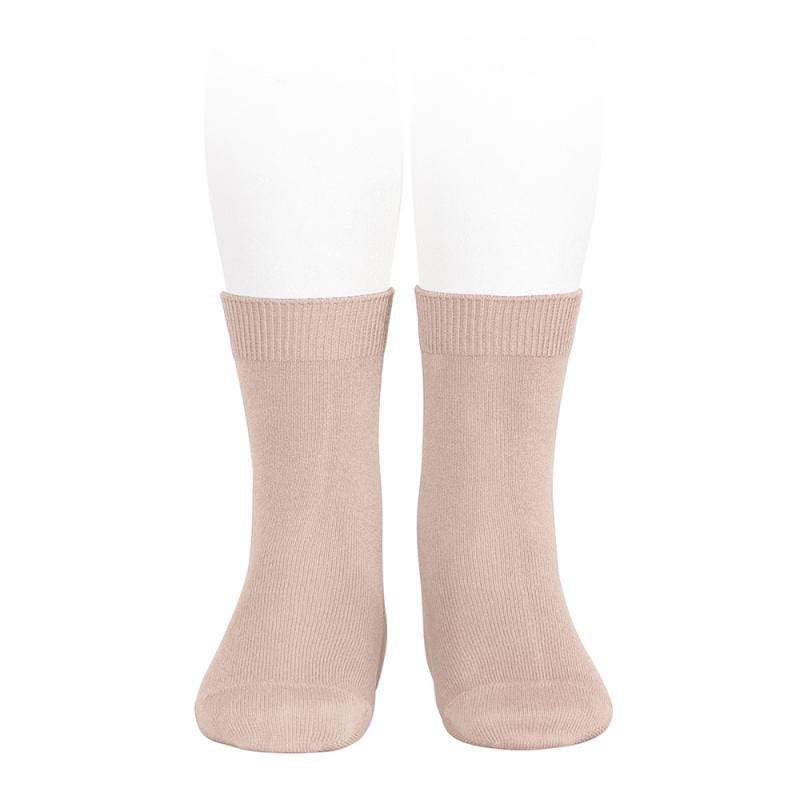 Condor Socks Basic Plain Knit Short Socks - Old Rose (Rescues)