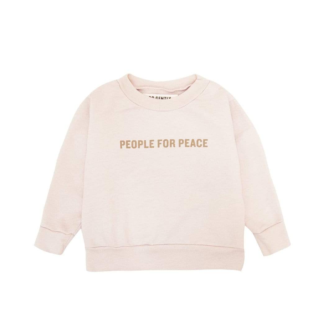 Go Gently Nation Sweatshirt People for Peace Baby Crewneck - Pink Tint