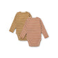 Liewood Bodysuit Hali Body Stocking LS 2-Pack - Y/D Stripe: Tuscany Rose Multi Mix