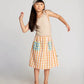 Oeuf Skirt Long Skirt - Papaya/Gingham